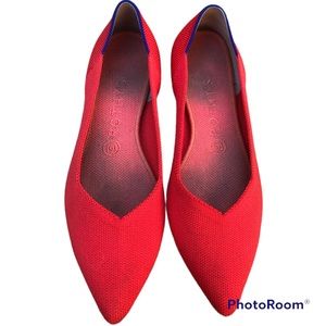 Red Rothy’s Pointy Toe Flats size 9